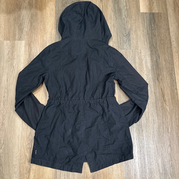 Abercrombie & Fitch Jacket Womens Small Black Anorak Military Hooded Utility - Picture 3 of 14